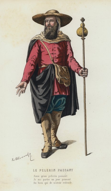 Pilgrimspassagen (farvet indgravering) af French School