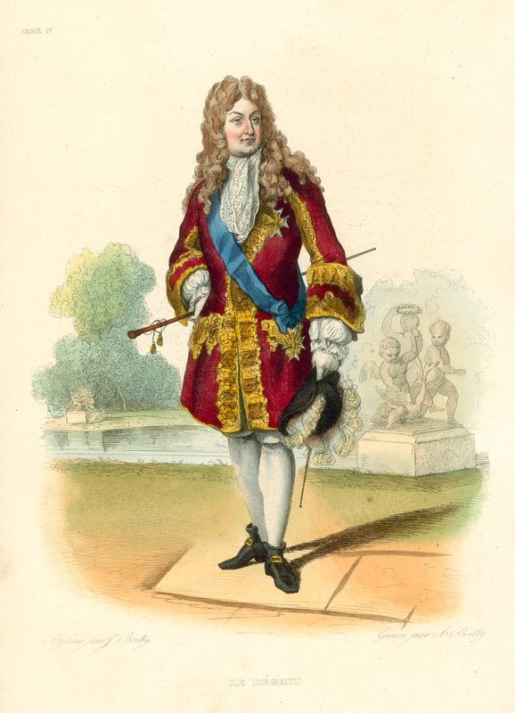 Le Regent (farvet gravering) af French School