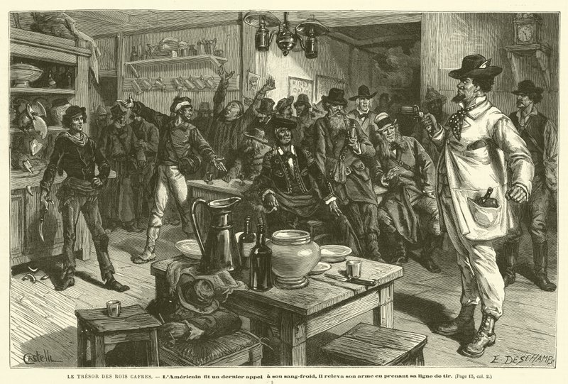 The Treasure Of The Kaffir Kings (gravering) af French School