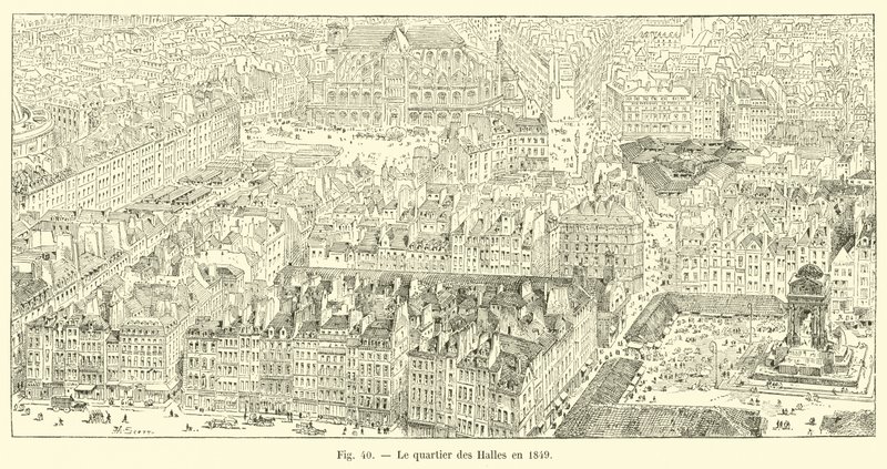 Halles-distriktet i 1849 af French School