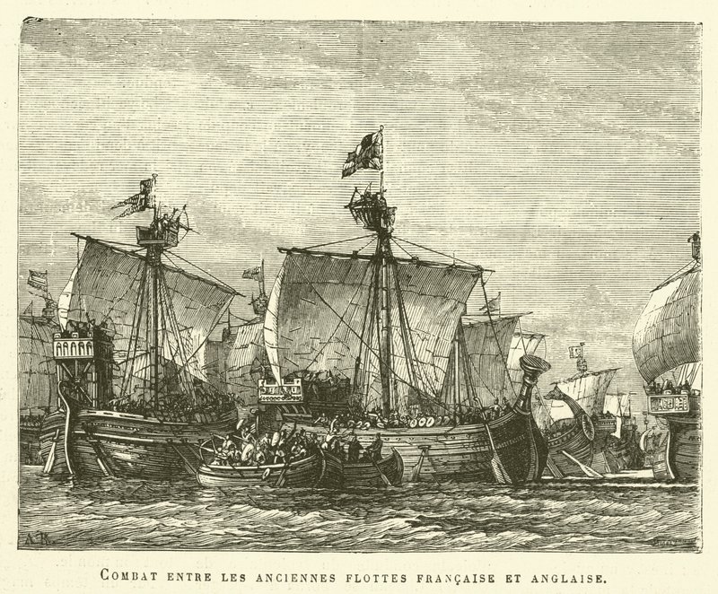 De gamle flåder (gravering) af French School