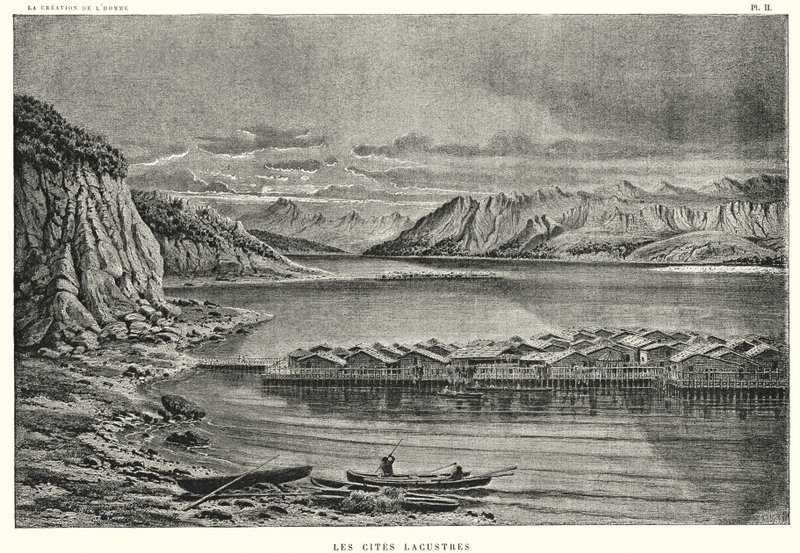The Lacustrine Cities (gravering) af French School