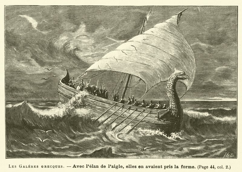 De græske Galejer (gravering) af French School