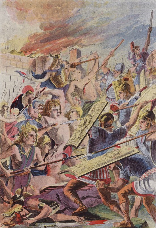 Gauloiserne af Vercingetorix af French School