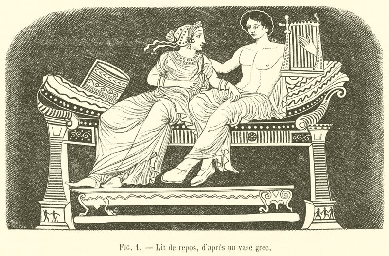 Daybed (gravering) af French School