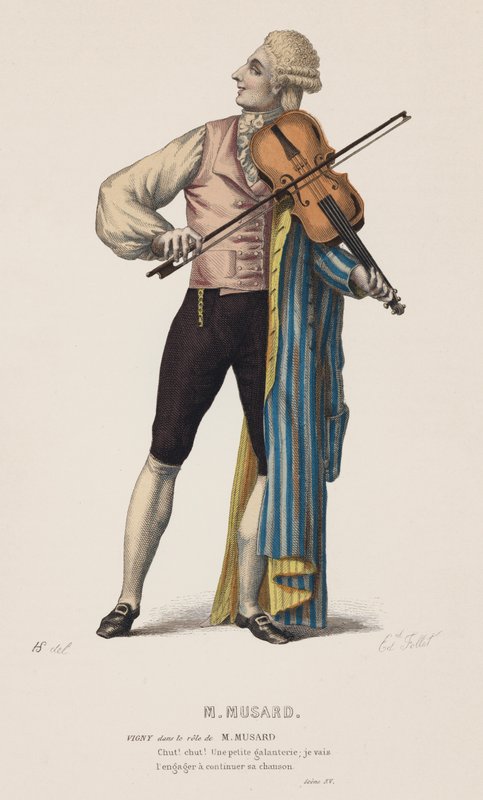 M Musard, Scene XV (farvet gravering) af French School