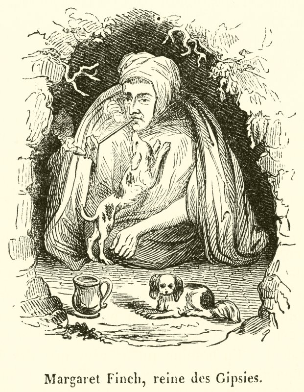 Margaret Finch, sigøjnernes dronning (gravering) af French School