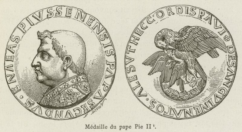Medalje af pave Pius II (gravering) af French School
