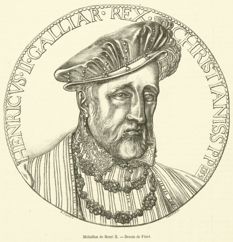 Medallion de Henri II (gravering) af French School