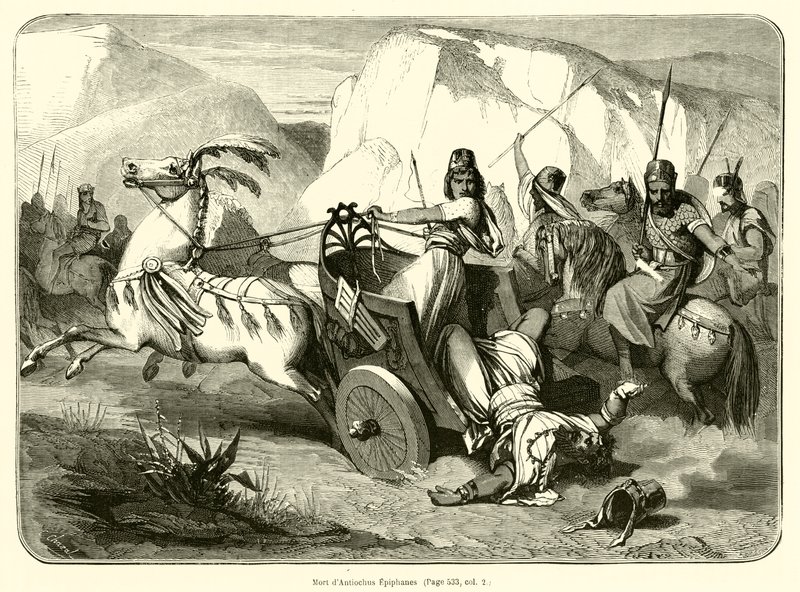 Mort de Antiochus Epiphanes (gravering) af French School