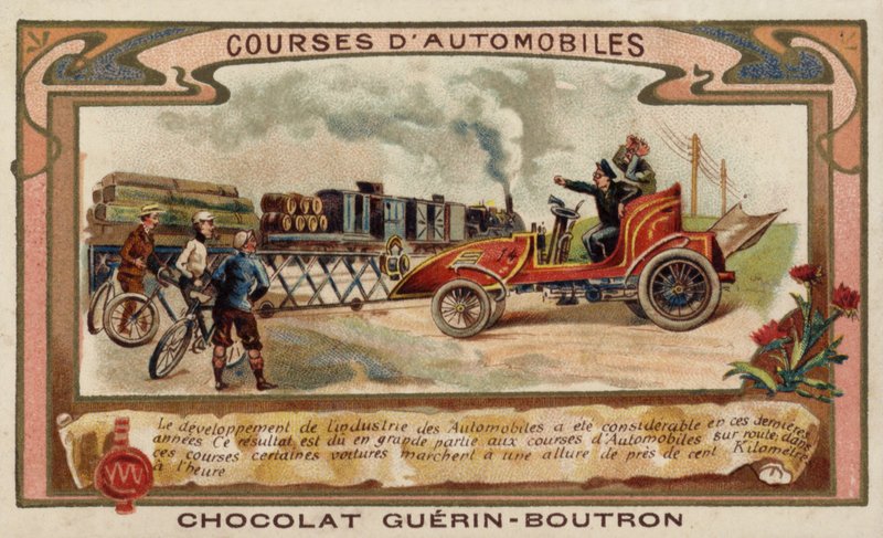 Motorløb (chromolitho) af French School