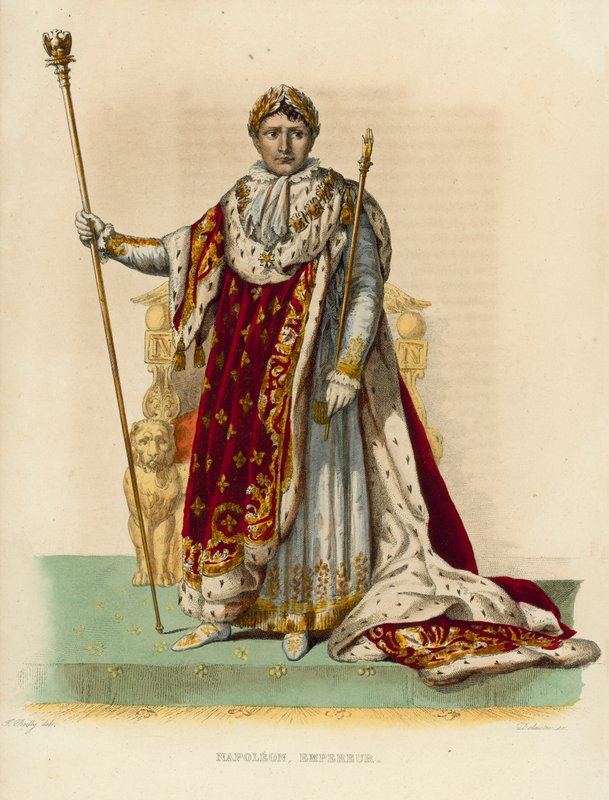 Napoleon Bonaparte (farvet gravering) af French School