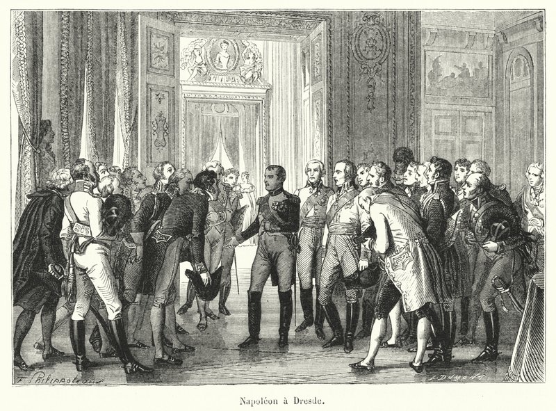 Napoleon a Dresde (gravering) af French School