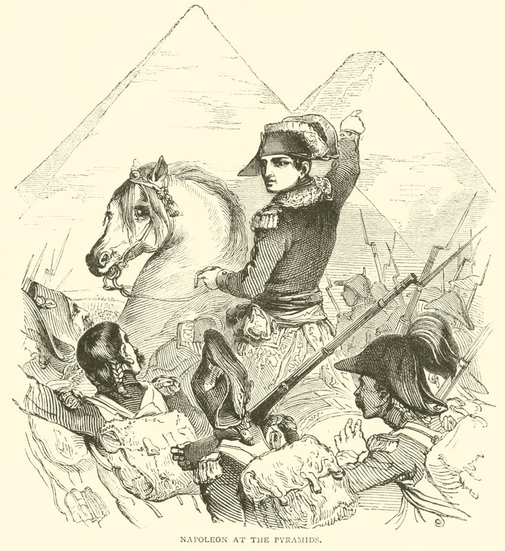 Napoleon ved pyramiderne (gravering) af French School