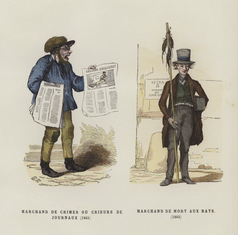 Avissælger og rottefanger, 1845 af French School