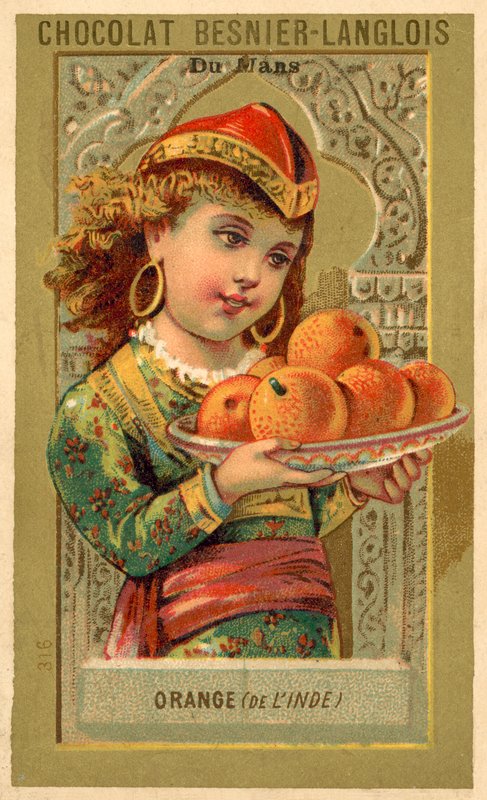 Appelsiner fra Indien (chromolitho) af French School