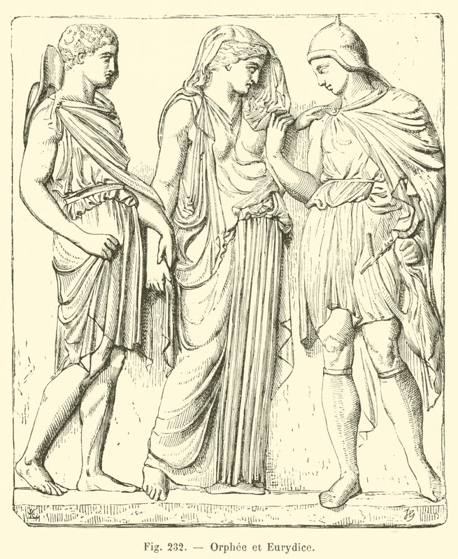 Orphee et Eurydice (gravering) af French School