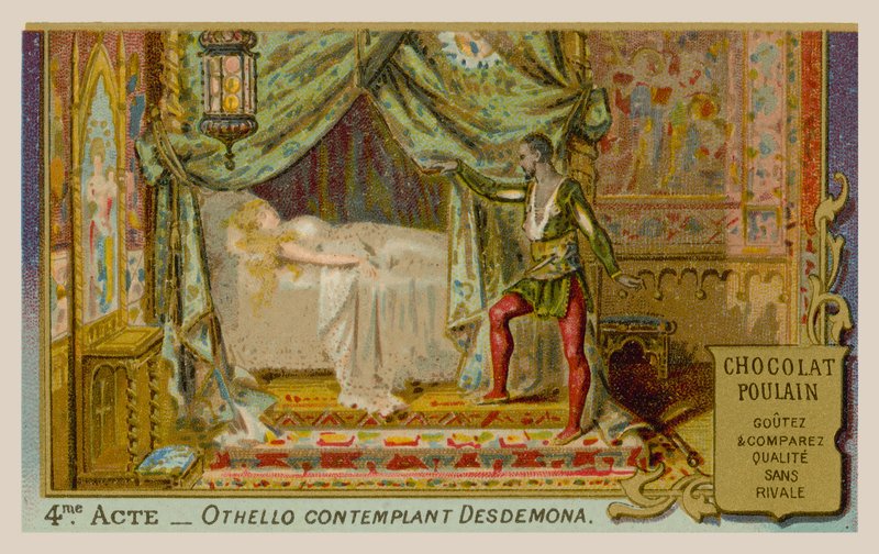 Othello overvejer Desdemona af French School