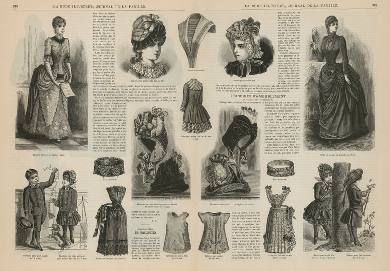 Side fra La Mode Illustree af French School