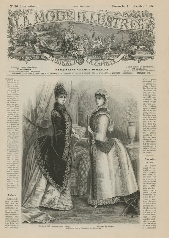 Side fra La Mode Illustree, 1885 af French School