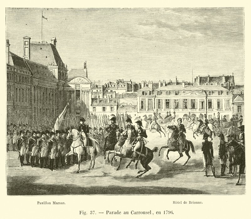 Parade ved karrusellen i 1796 af French School