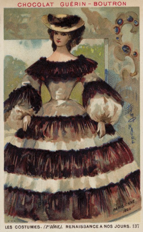 Parisisk mode, 1863 af French School