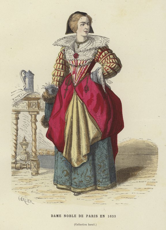 Parisisk adelskvinde, 1633 af French School