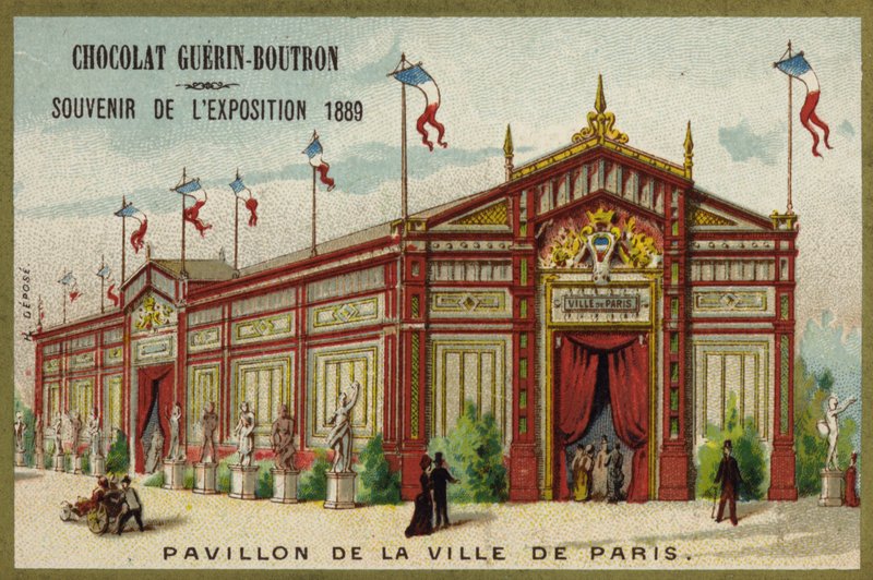 Pavillon af byen Paris (chromolitho) af French School