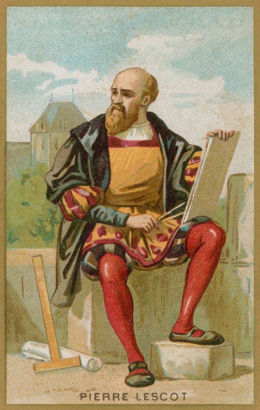 Pierre Lescot (chromolitho) af French School