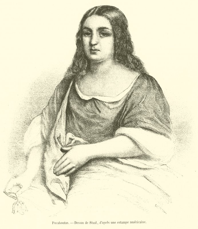 Pocahontas (gravering) af French School