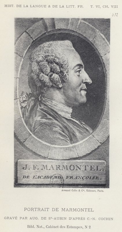Portræt af Marmontel (litho) af French School