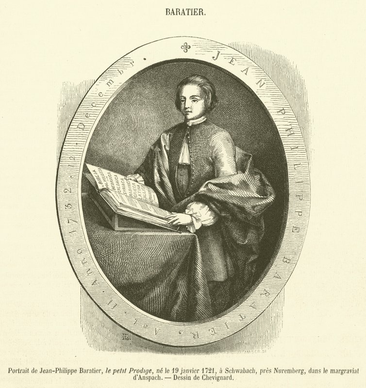 Portræt af Jean-Philippe Baratier (gravering) af French School