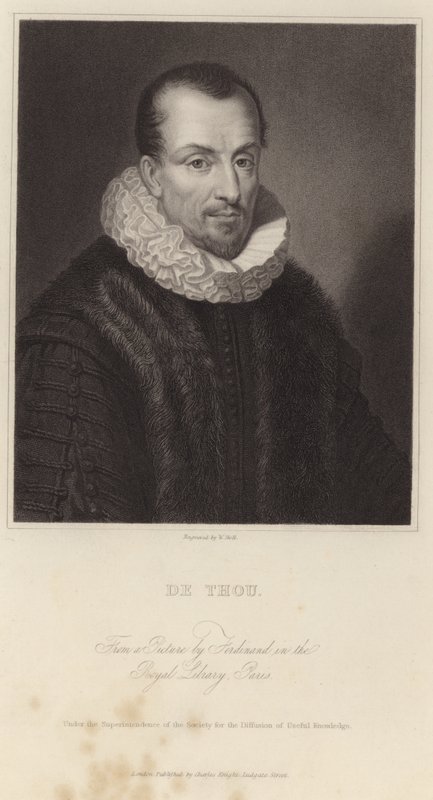 Portræt af Jacques Auguste de Thou af French School