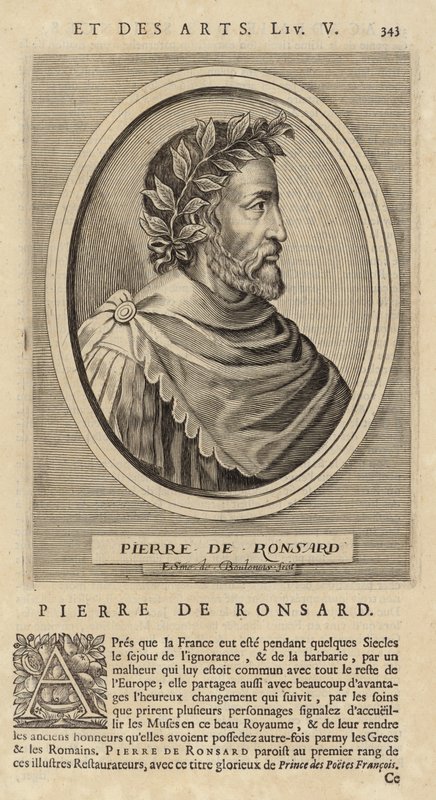 Portræt af Pierre de Ronsard af French School