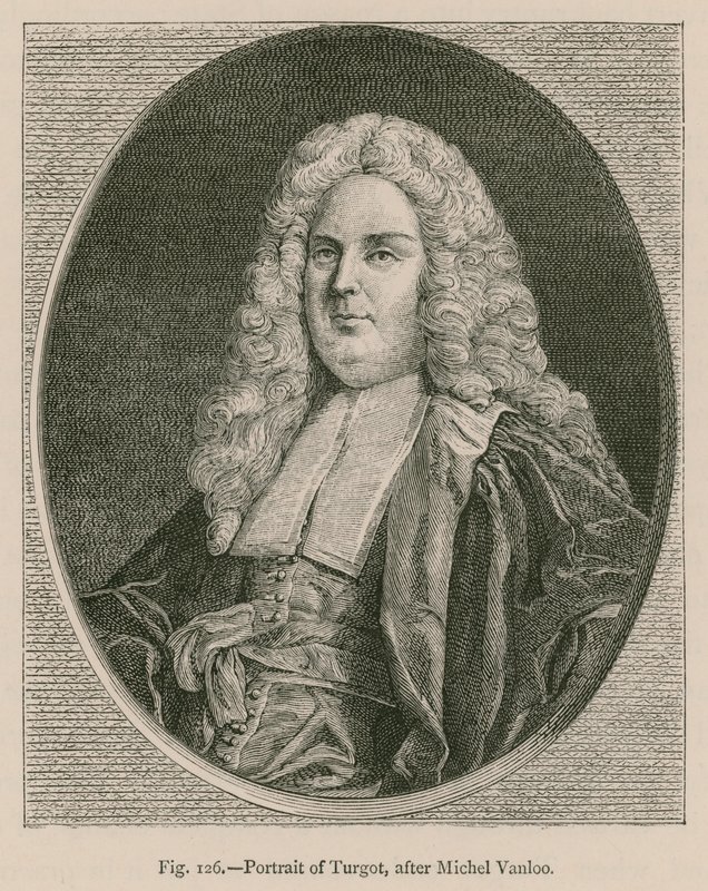 Portræt af Turgot, efter Michel Vanloo af French School