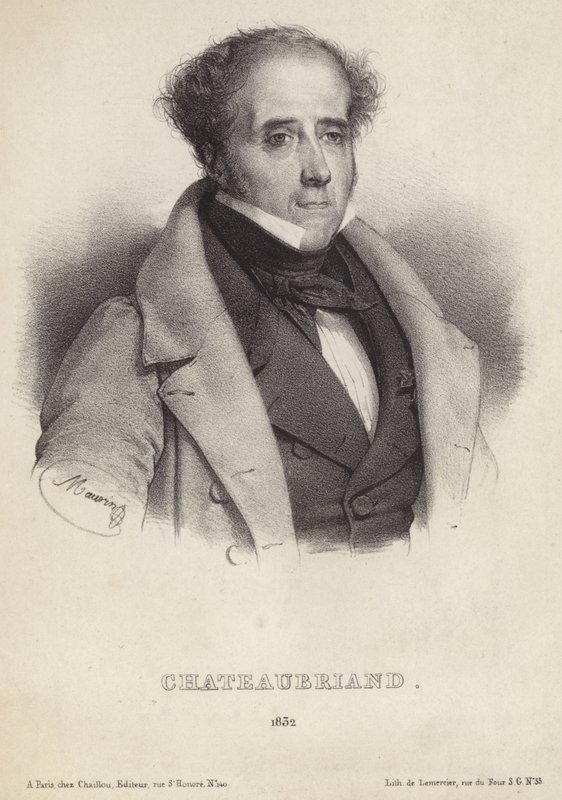 Portræt af Viscount de Chateaubriand af French School