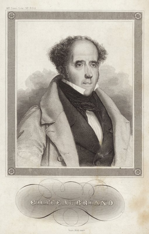 Portræt af Viscount de Chateaubriand af French School