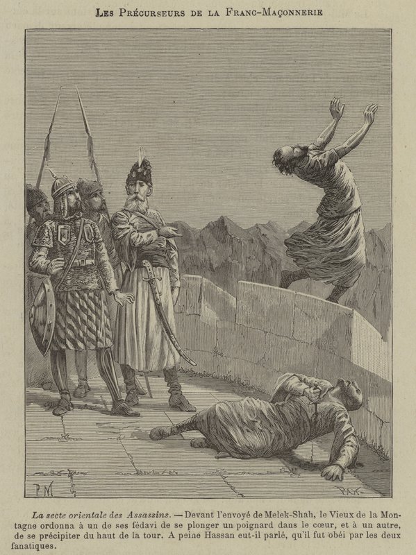 Forgængere for frimureriet: Assassins (gravering) af French School