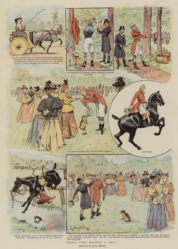 Stolthed går før et fald (chromolitho) af French School