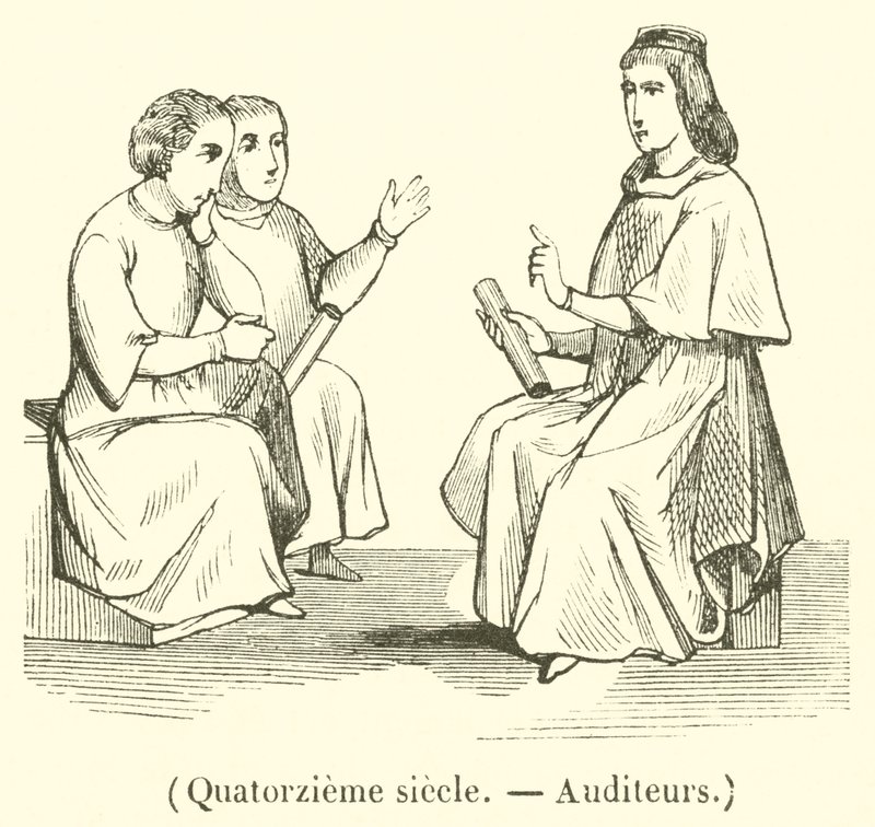Fjortende århundrede, Revisorer (gravering) af French School