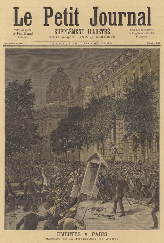 Optøjer i Paris af French School