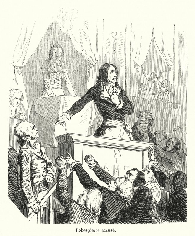 Robespierre anklager (gravering) af French School