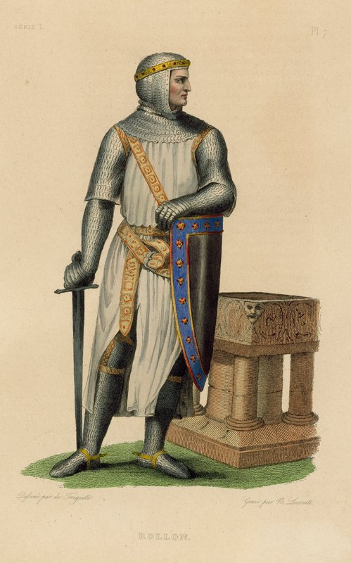 Rollon (farvet gravering) af French School