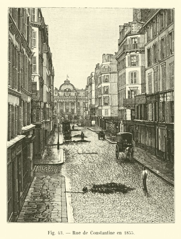 Rue de Constantine i 1855 af French School