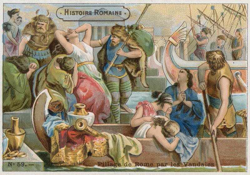Sack of Rome by the Vandals, 455  af French School