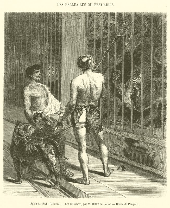 Salon fra 1861, Maleri, Les Belluaires (gravering) af French School