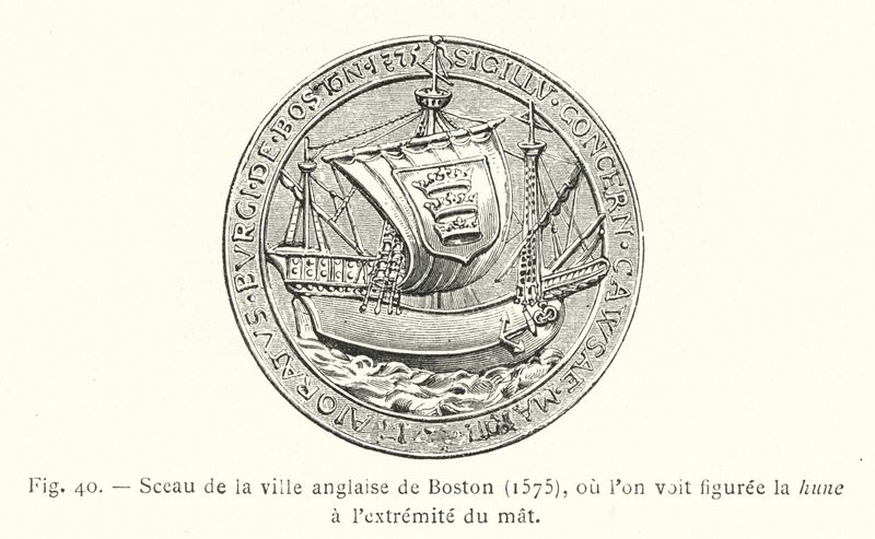 Segl af den engelske by Boston af French School