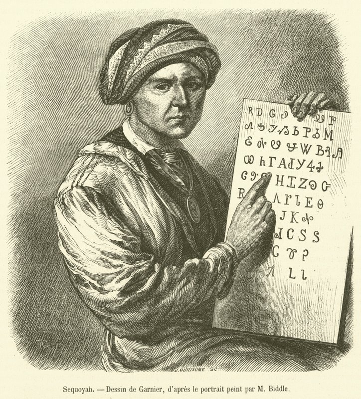 Sequoyah (gravering) af French School