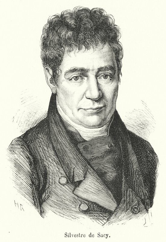 Silvestre de Sacy (gravering) af French School