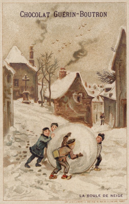 Snebold (chromolitho) af French School
